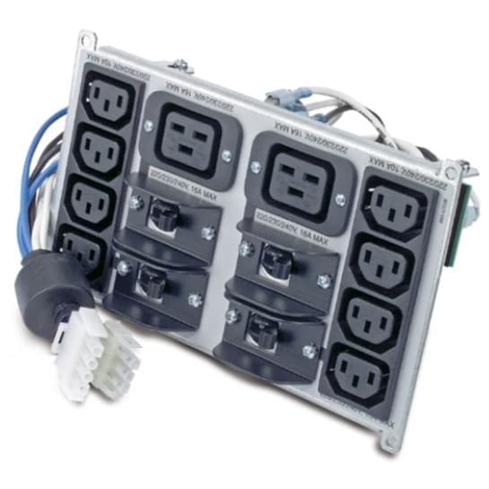 APC Symmetra RM 220-240V backplate kit with 8 IEC320 C13 and 2 IEC320 C19 outlets