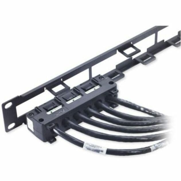 APC SCHNEIDER ELECT IT DIRECT SHIP 23FT CAT6 BLACK UTP CMR 6XRJ45 DATA DISTRIBUTION CABLE view 2