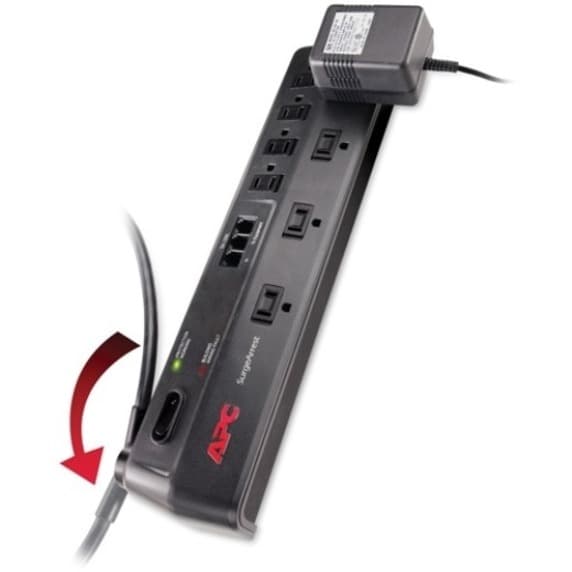 APC SurgeArrest Home/Office 8OUT surge protector strip with 8 outlets and 3 ft cord
