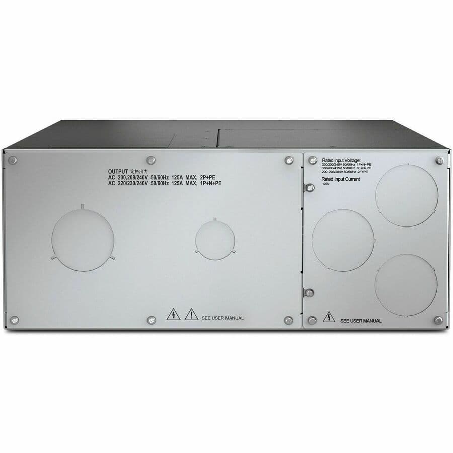 APC SBP20KP service bypass panel for 200/208/230/240 V systems with 125 A hardware input and output