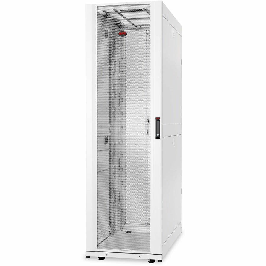 APC NetShelter SX 48U white floor-standing rack enclosure with side panels