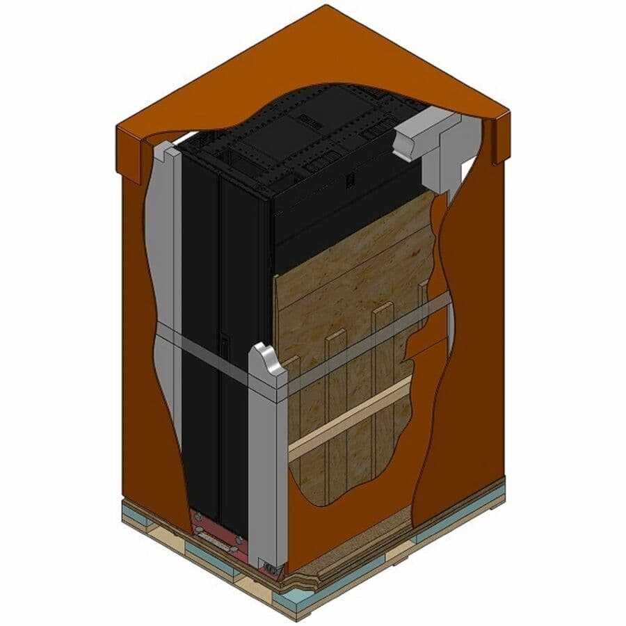 NETSHELTER SX 45U 600MM WIDE X 1200MM DEEP ENCLOSURE WITH SIDES BLACK -2000 LBS. view 2