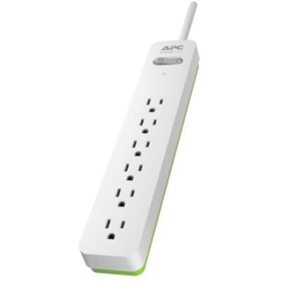 APC Essential SurgeArrest 6 outlet white surge protector with 6 ft cord, 120 V