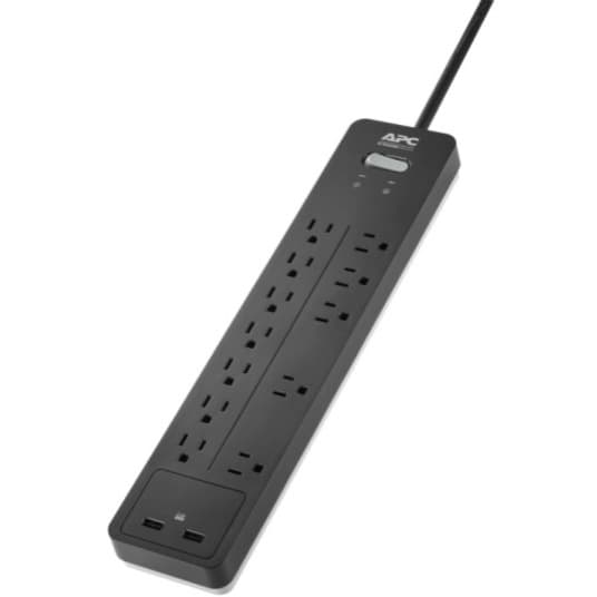 APC PH12U2 desktop surge protector with 12 outlets and 2 USB charging ports