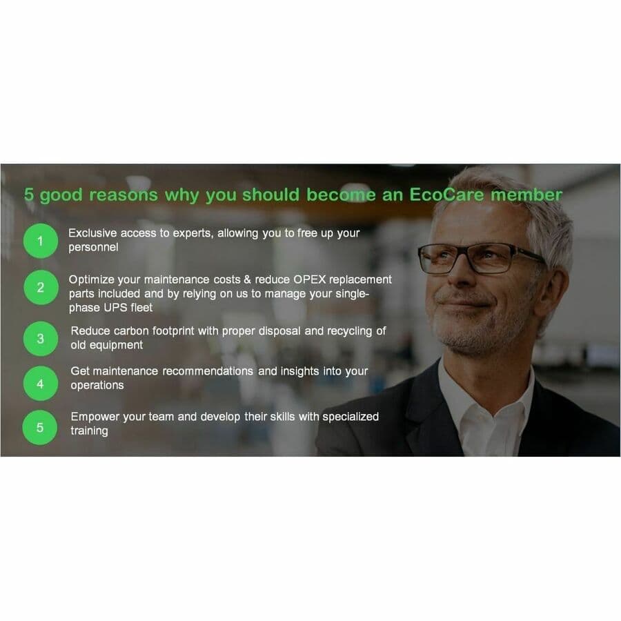 APC 3-year IT Expert Enabled EcoCare for single-phase UPS factory warranty upgrade