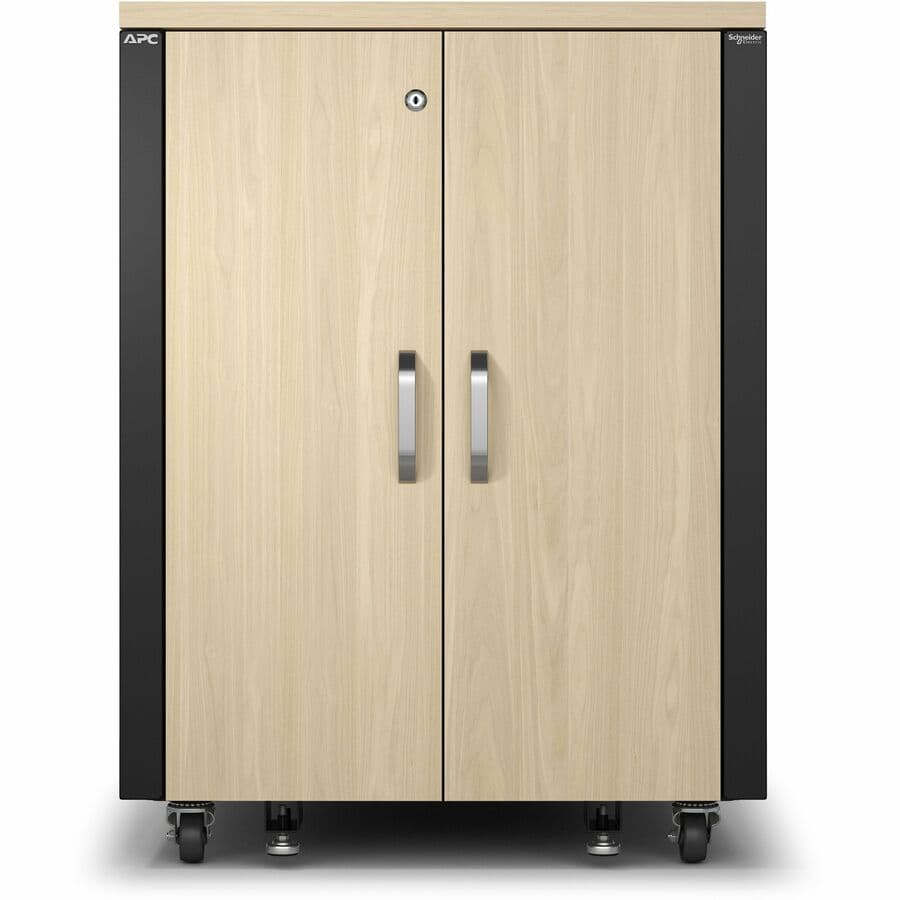 APC NetShelter Soundproof 17U maple server rack enclosure for quiet equipment deployment