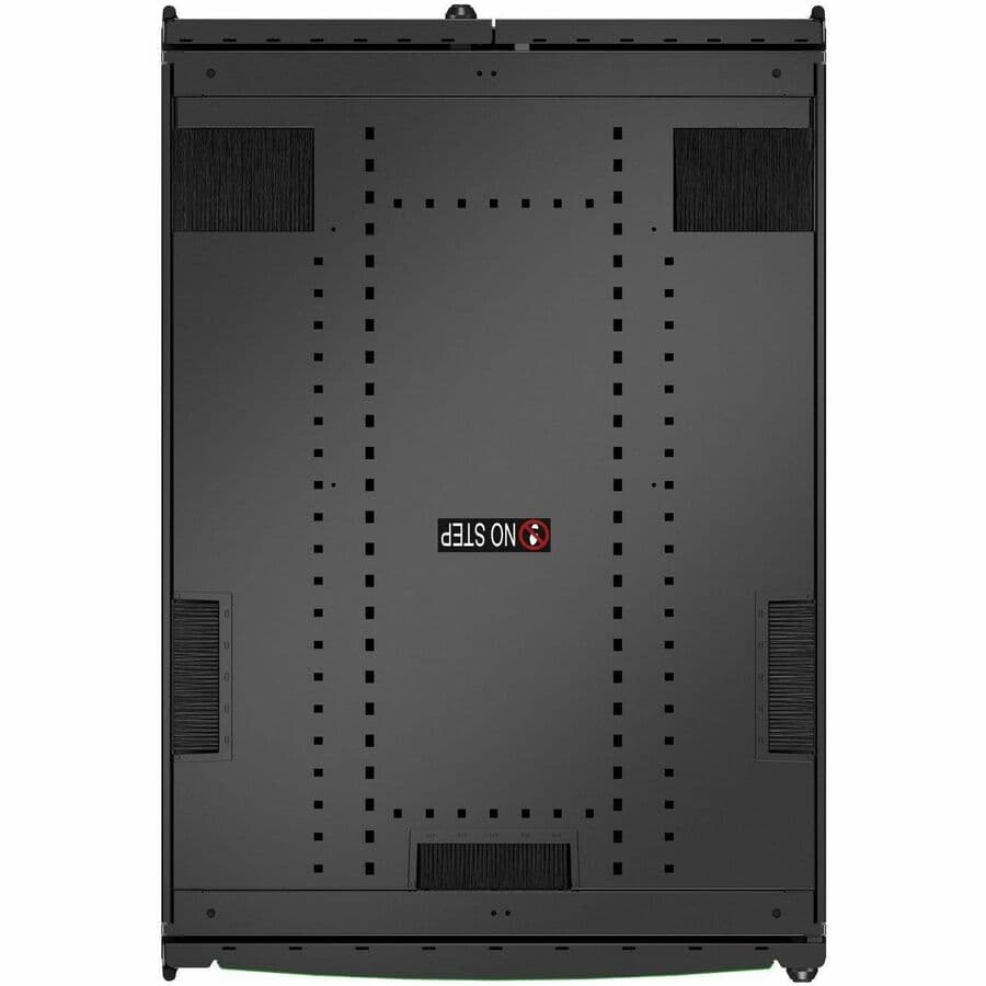 APC NetShelter SX Gen 2 45U black floor-standing server rack enclosure with side panels