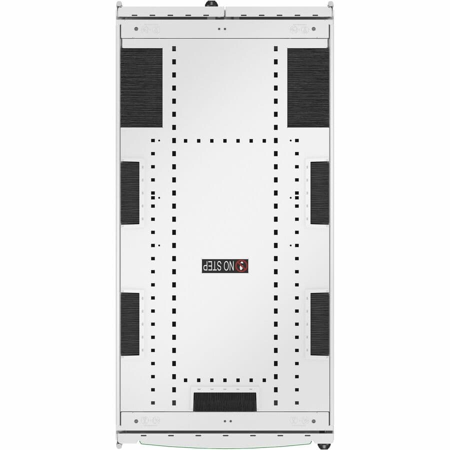 White APC NetShelter SX 48U enclosed rack cabinet with 19-inch mounting and 41.26-inch depth