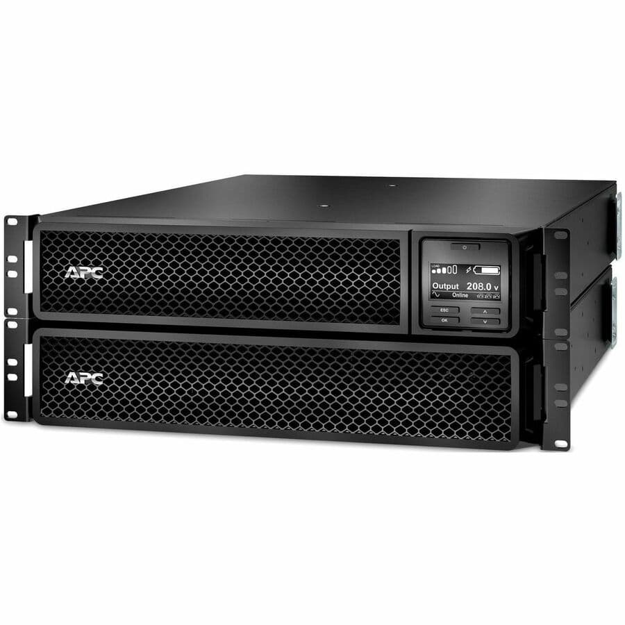 APC Smart-UPS SRT 3000 VA TAA-compliant online UPS with LCD, network card, and 208 V rack/tower chassis