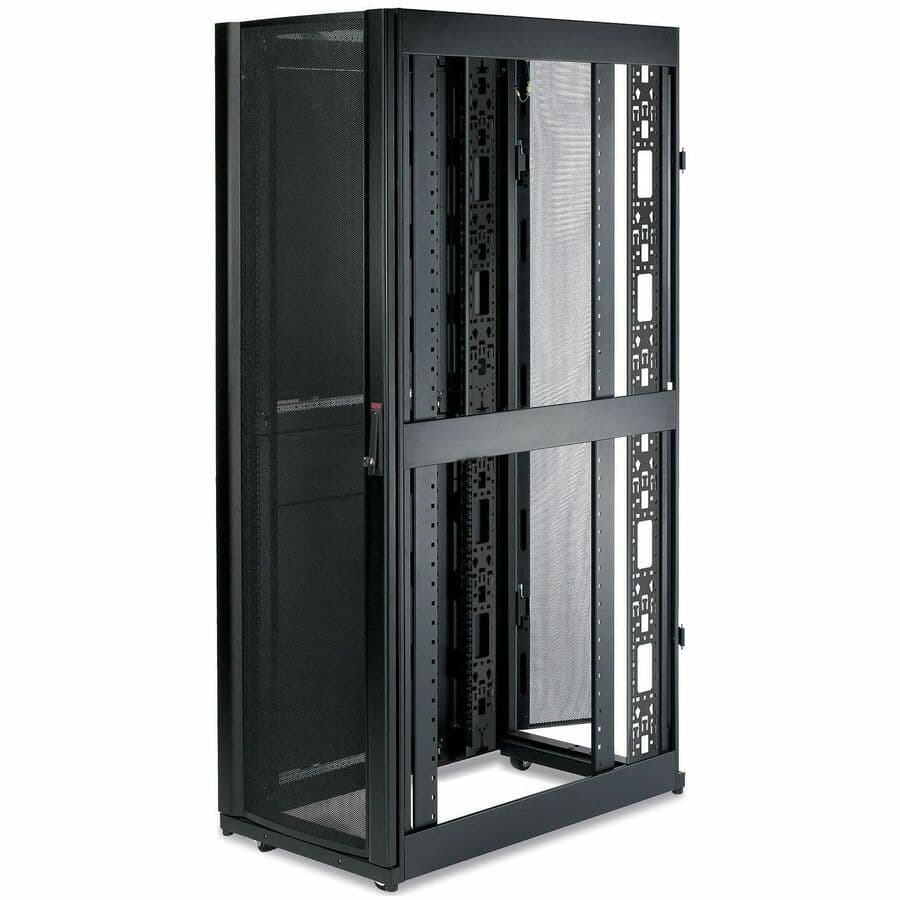 APC NetShelter SX AR3100 42U black floor-standing rack enclosure with side panels