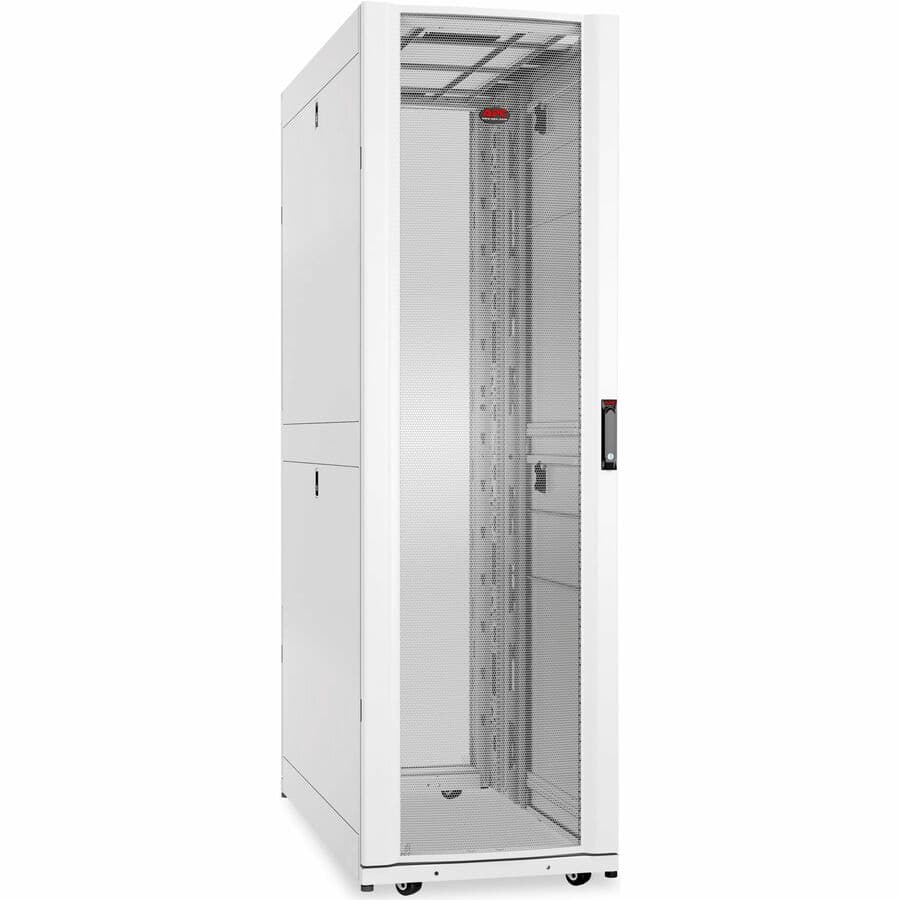 APC NetShelter SX 48U white floor-standing rack enclosure with side panels