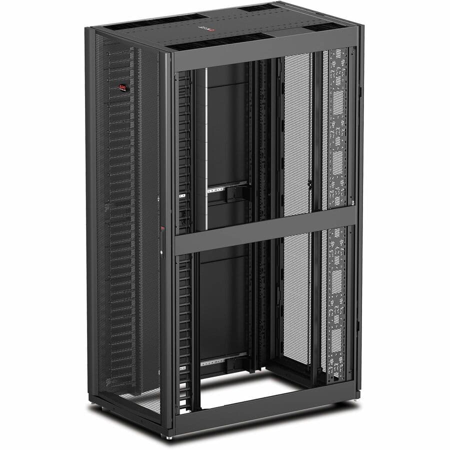 APC NetShelter SX 42U floor-standing rack enclosure with side panels