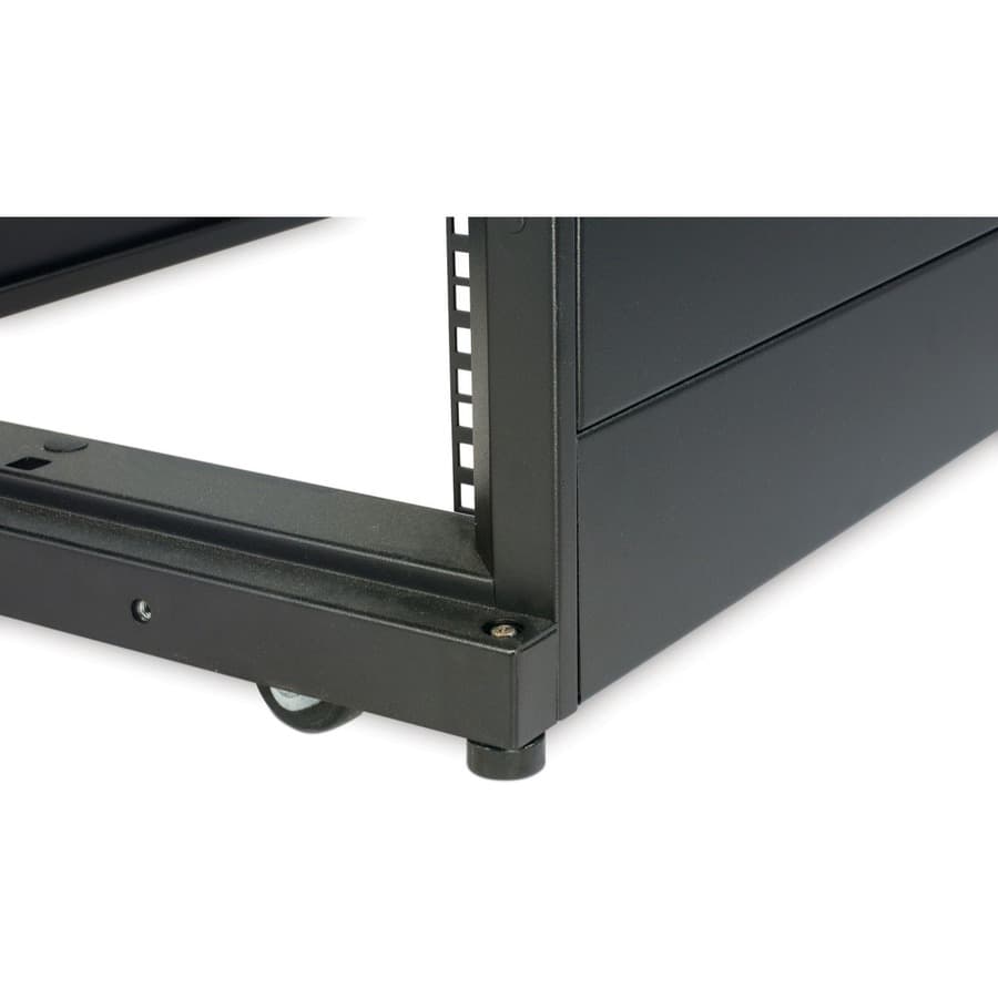 NetShelter SX 48U black floor standing rack enclosure with side panels, 600 mm wide and 1,200 mm deep