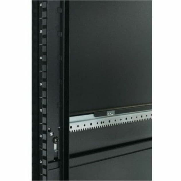 Black APC NetShelter SX 42U rack enclosure with roof and side panels for enterprise IT equipment