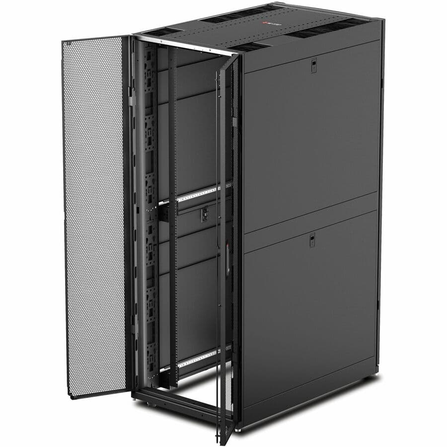 APC NetShelter SX 42U floor-standing rack enclosure with side panels