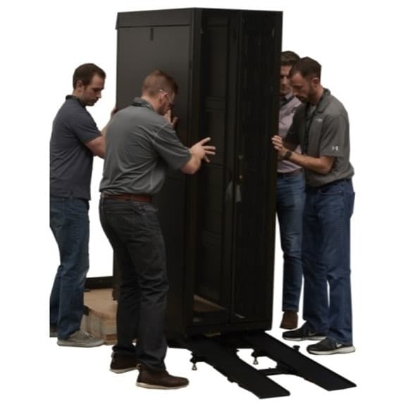 APC NetShelter SX3K 48U black floor standing rack enclosure with side panels, 600 mm wide and 1,200 mm deep