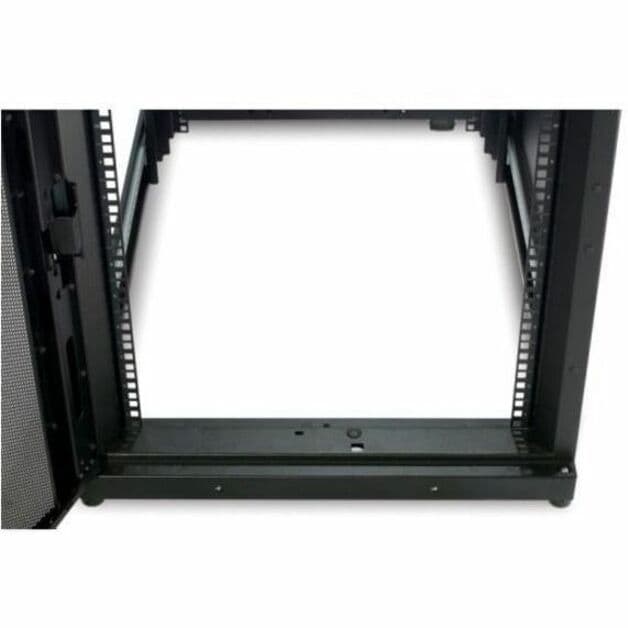 Black APC NetShelter SX 42U rack enclosure with roof and side panels for enterprise IT equipment