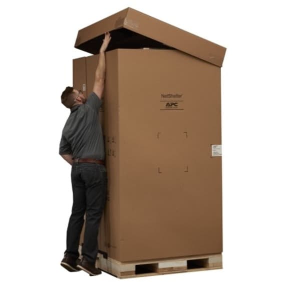 APC NetShelter SX3K 42U floor-standing rack enclosure, 600 mm wide and 1,200 mm deep, enterprise cabinet