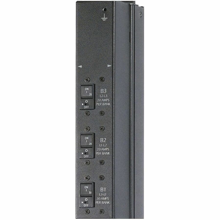 RACK PDU,BASIC, ZERO U,14.4KW,208V,(24)C13,(4)C19,(2)L6-30R;3 CORD view 3