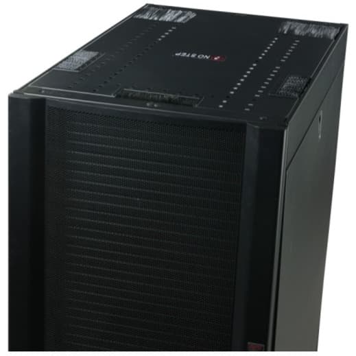 Black Schneider Electric NetShelter SX performance roof for 750 mm wide by 1,070 mm deep rack enclosure
