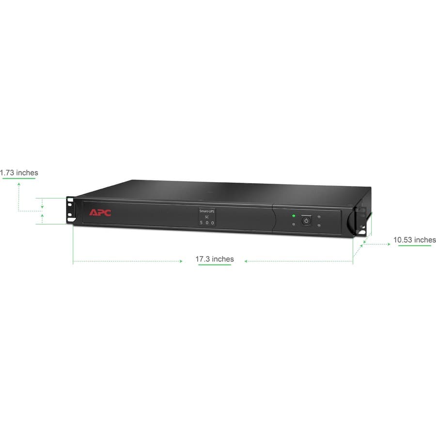 APC Smart-UPS SC 500VA 120V 1U rackmount UPS with USB and 4 NEMA 5-15R outlets
