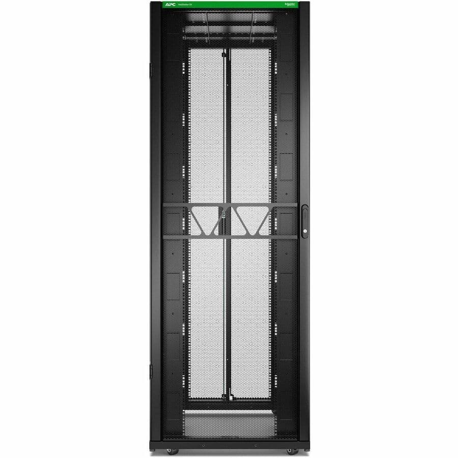 APC NetShelter SX Gen 2 48U black server rack enclosure with side panels, 800 mm x 1,200 mm footprint
