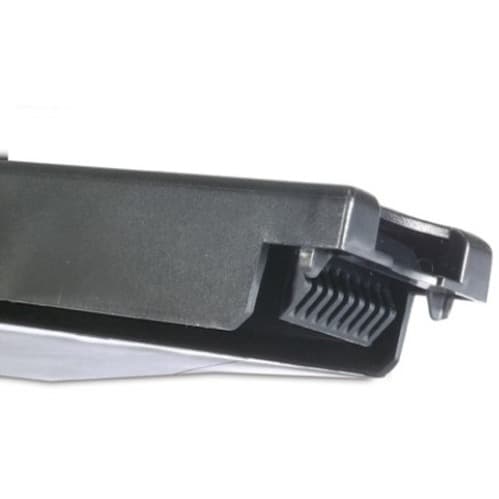 Black 1U toolless airflow management blanking panel for 19-inch rack cooling control