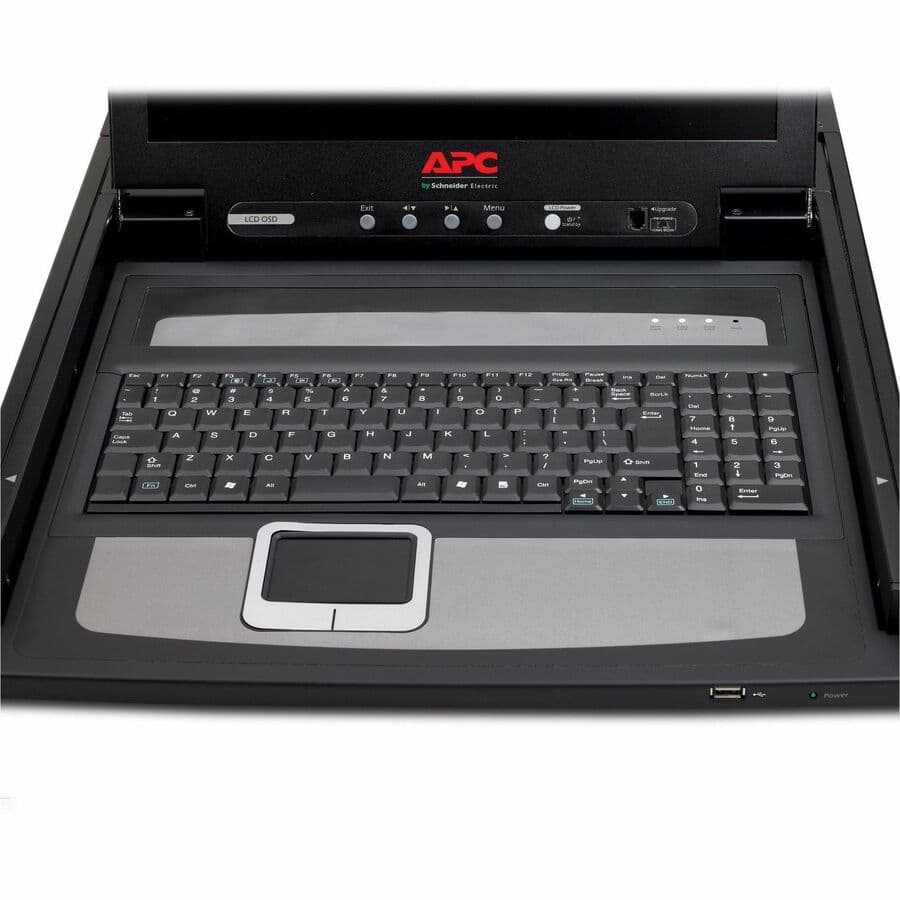 APC AP5717 17-inch 1U rack LCD console with integrated keyboard and touchpad