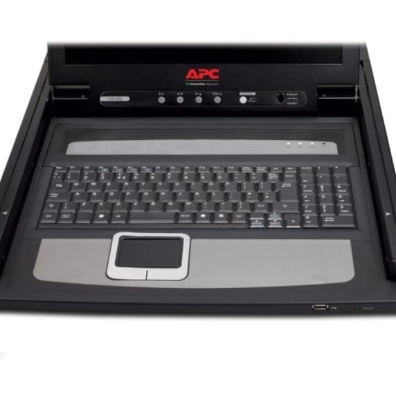 APC AP5717UK 17-inch rackmount LCD console for UK server rack access