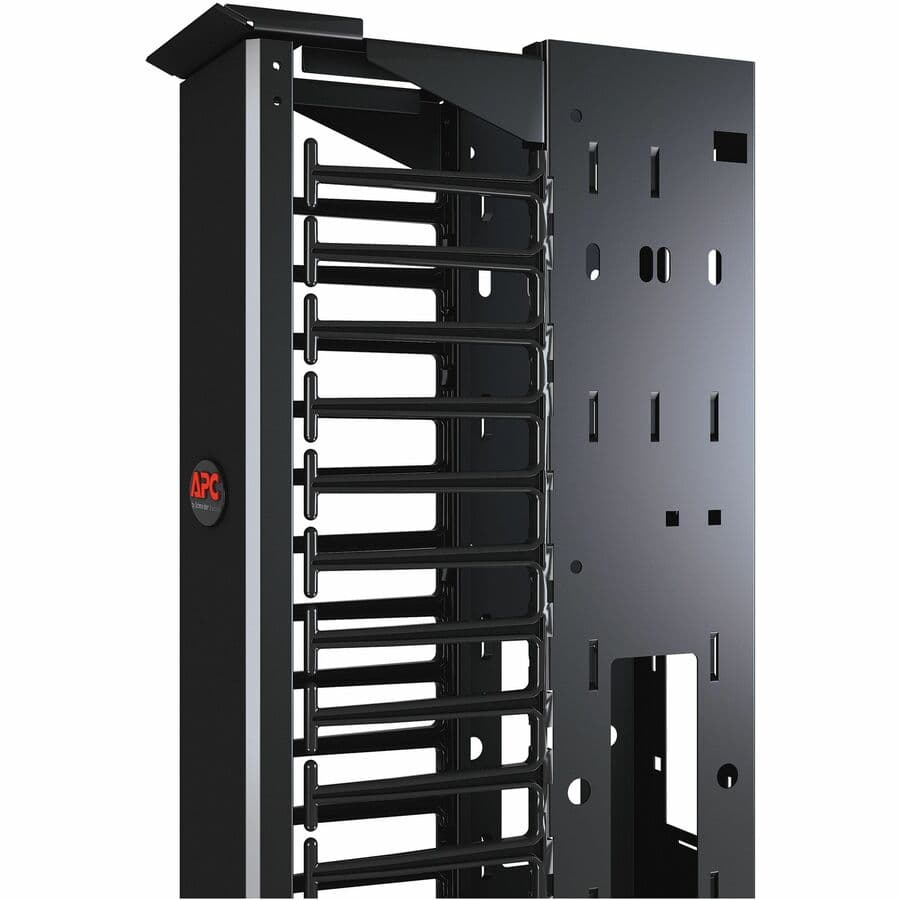 APC AR8645 black double-sided vertical cable manager for 84-inch racks