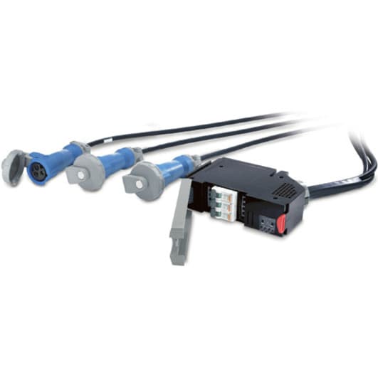 APC power distribution module with 3 IEC 309 outlets, 32 A rating, and 480 cm cord