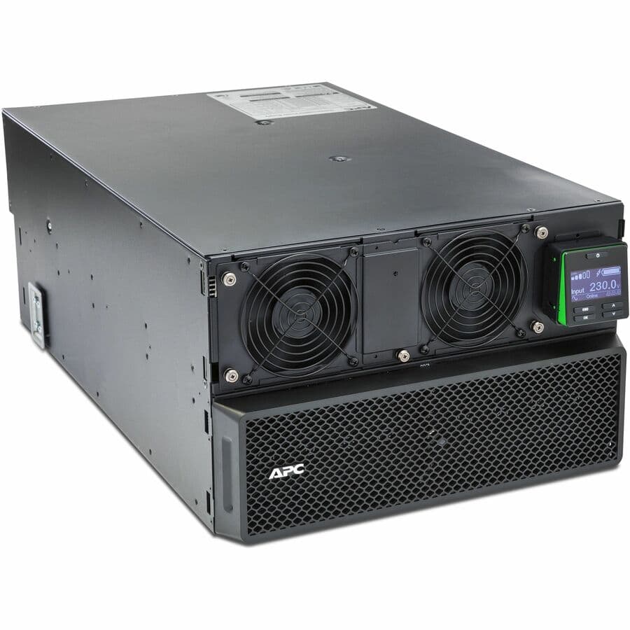 APC Smart-UPS SRT 10000VA 208V rack-mount online UPS with six NEMA L6-30R outlets