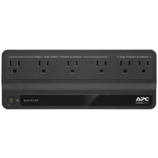 APC Back-UPS BN450M-CA 450 VA tower UPS with 6 outlets for desktop backup power