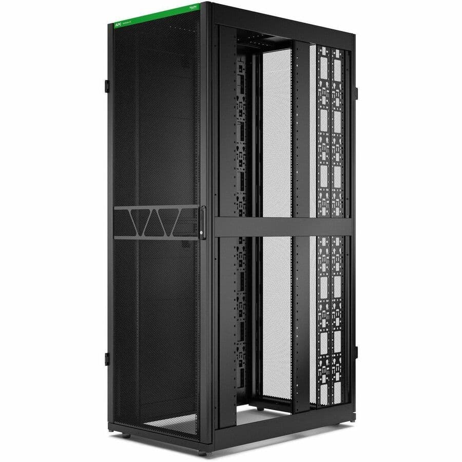 APC NetShelter SX Gen 2 48U black server rack enclosure with side panels, 800 mm x 1,200 mm footprint