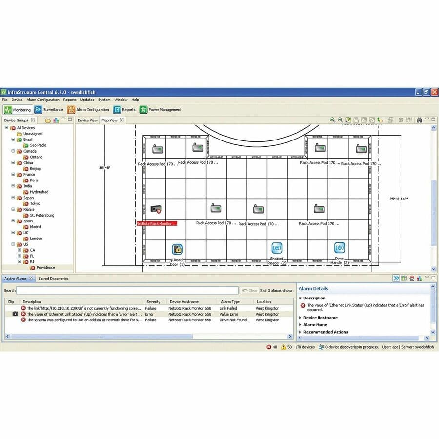 APC Schneider Electric StruxureWare Data Center Expert 1,000 node license for enterprise data center monitoring