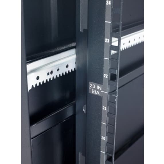 APC AR7510 black vertical mounting rail for enterprise rack installation