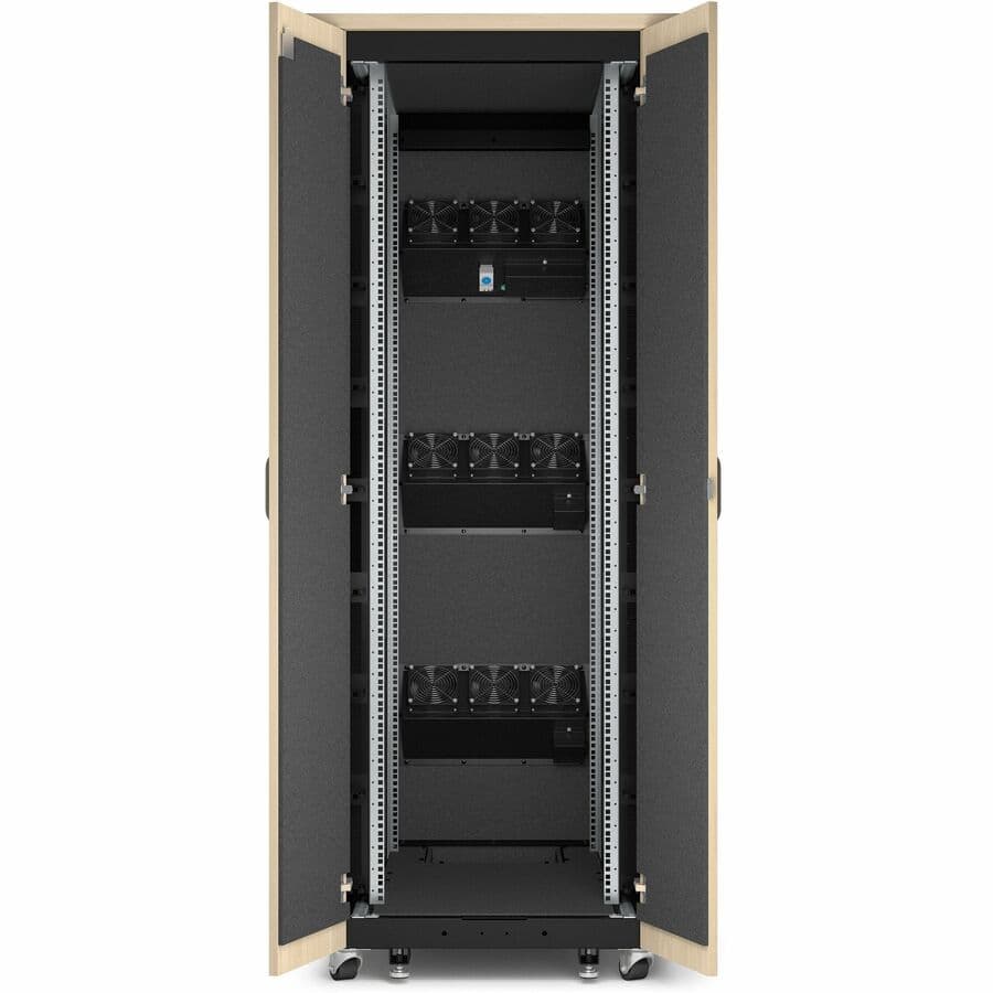 APC NetShelter Soundproof 38U server rack enclosure in maple finish for quiet enterprise deployments