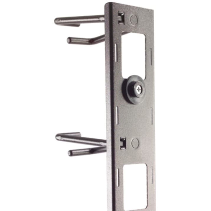 APC AR8442WHT white vertical cable organizer with 8 cable rings, Zero U rack mount