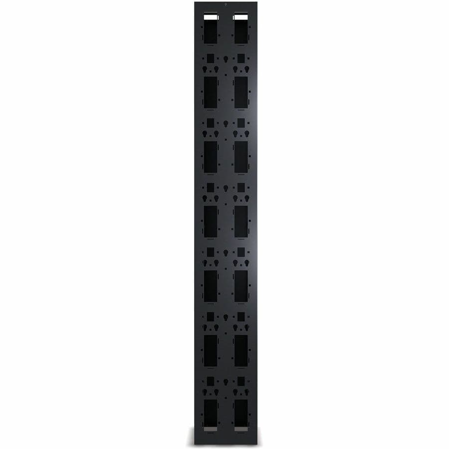 APC AR8665 black vertical cable manager, 84 in tall, single-sided, for rack cable organization