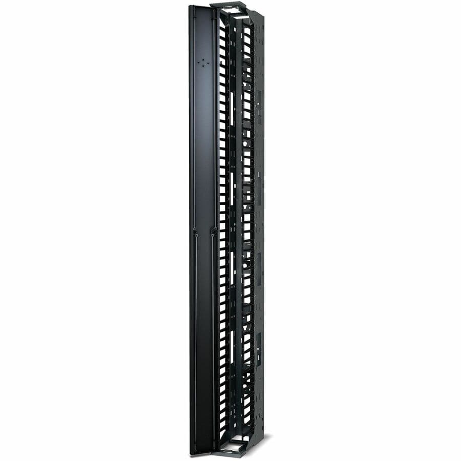 APC AR8615 black vertical cable manager for 0U rack cable organization