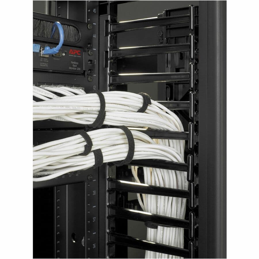 APC AR8725 vertical cable manager for 2- and 4-post racks, 84 in tall, double-sided with doors