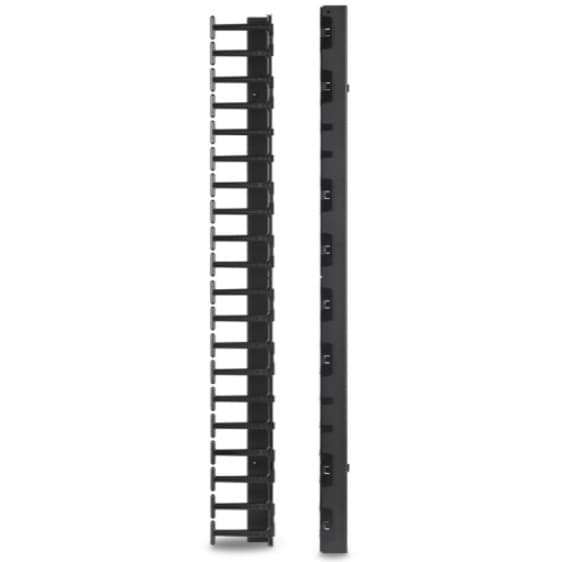 APC AR7721 black vertical cable manager for NetShelter SX 600 mm wide 42U rack, 2-pack