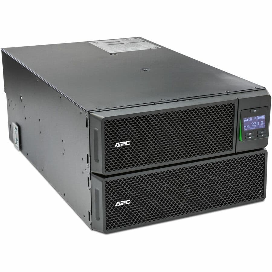APC Smart-UPS SRT 8000VA RM 208V L630 rack-mount UPS with six NEMA L6-30R outlets