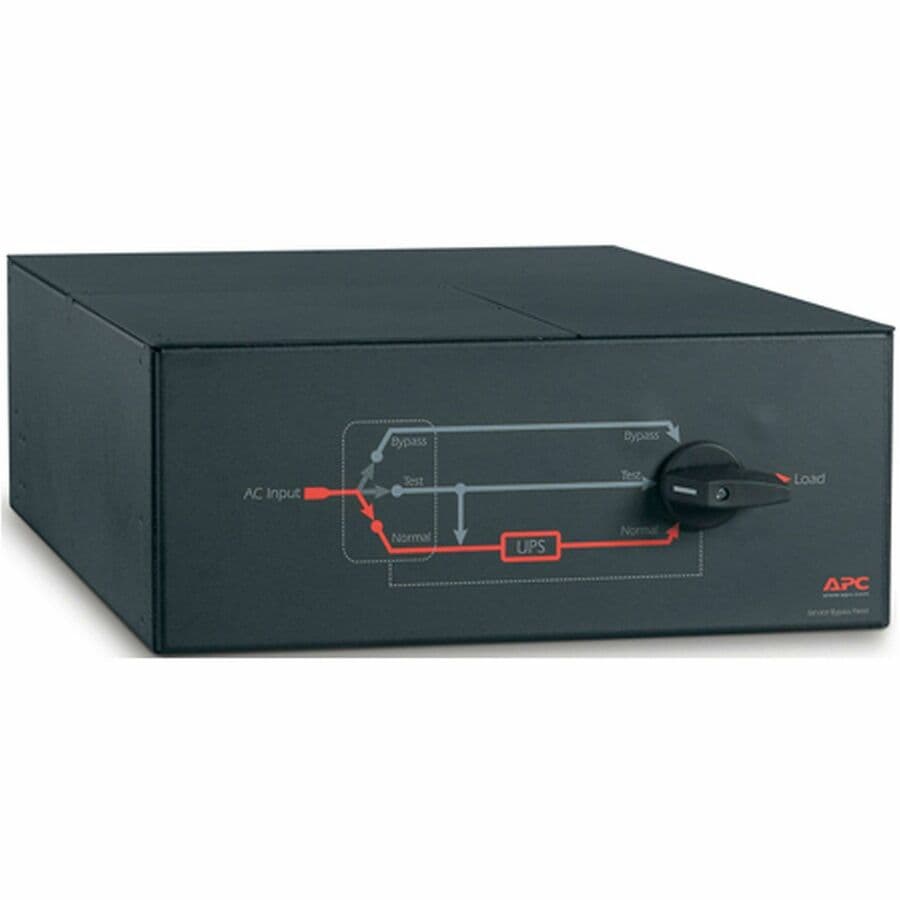 APC SBP16KRMP4U rack-mount bypass switch for 200/208/240 V with 6 output connectors