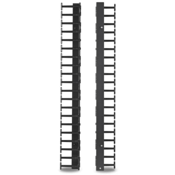 APC AR7721 black vertical cable manager for NetShelter SX 600 mm wide 42U rack, 2-pack