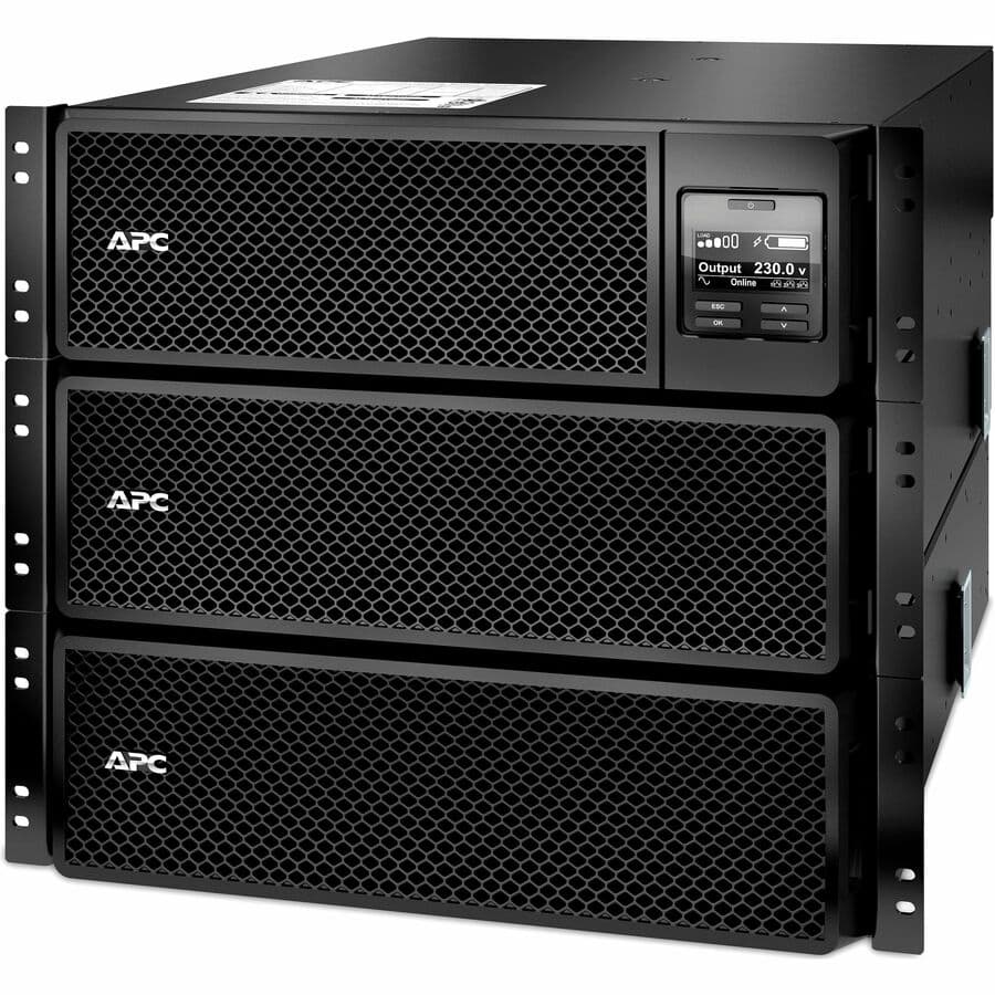 APC Smart-UPS SRT 8000VA RM 208V L630 rack-mount UPS with six NEMA L6-30R outlets