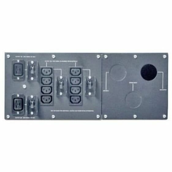 APC SBP10KRMI4U 4U service bypass panel with hardwire input and IEC-320 C13 and C19 outlets