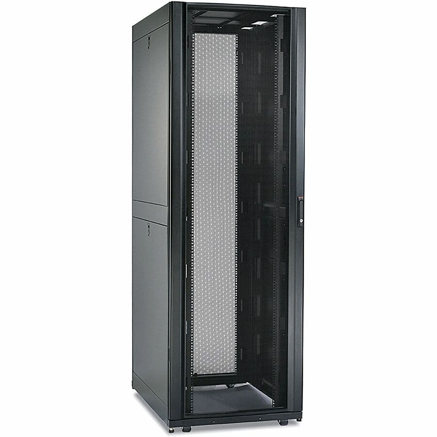 APC NetShelter SX 45U black enclosure with side panels, 750 mm wide and 1,200 mm deep