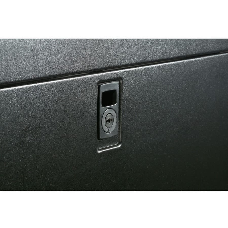 NetShelter SX 48U black floor standing rack enclosure with side panels, 600 mm wide and 1,200 mm deep