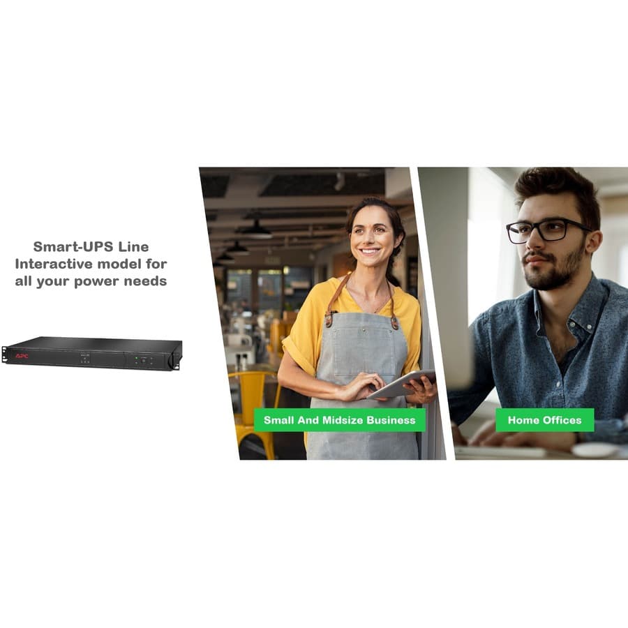 APC Smart-UPS SC 500VA 120V 1U rackmount UPS with USB and 4 NEMA 5-15R outlets